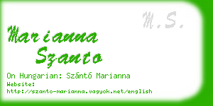 marianna szanto business card